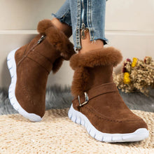 Load image into Gallery viewer, Elecsop Snow Boots for Women, Comfortable Non-Slip Pink Winter Boots for Women, Fashion Suede Snow Boots with Side Zip