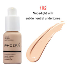 Load image into Gallery viewer, 60g PHOERA Foundation Makeup Full Coverage Fast Base Brighten Long-Lasting Shade Face Foundation NE
