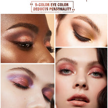 Load image into Gallery viewer, 9Colors Eyeshadow Palette Metallic Shimmer Matte Rich Colors Personality Glamour Daily Night Party Lady Eye Eyelid Beauty Makeup