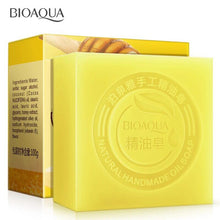 Load image into Gallery viewer, BIOAQUA Natural Essential Oil Soap Face cleaner Soap Bamboo Charcoal Soap Goat Milk Soap Honey Rose Jasmine lavender soap