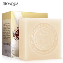 Load image into Gallery viewer, BIOAQUA Natural Essential Oil Soap Face cleaner Soap Bamboo Charcoal Soap Goat Milk Soap Honey Rose Jasmine lavender soap