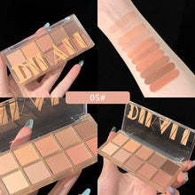 Load image into Gallery viewer, DIKALU 10 Colors Eyeshadow Pearly Matte Earth Color Eyeshadow Palette Shiny Sequins Eye Shadow Eye Pigments Long Lasting Makeup