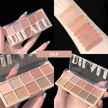 Load image into Gallery viewer, DIKALU 10 Colors Eyeshadow Pearly Matte Earth Color Eyeshadow Palette Shiny Sequins Eye Shadow Eye Pigments Long Lasting Makeup