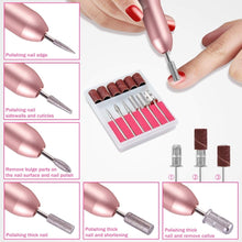 Load image into Gallery viewer, Electric Nail Drill Machine 20000 RPM Manicure Machine Set USB Charging Mill Cutter for Manicure Nail File Pedicure Tools