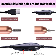 Load image into Gallery viewer, Electric Nail Drill Machine 20000 RPM Manicure Machine Set USB Charging Mill Cutter for Manicure Nail File Pedicure Tools