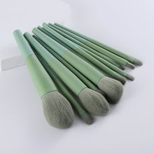 Load image into Gallery viewer, FLD 11/8pcs Natural Hair Green Makeup Brushes Foundation Powder Eyeshadow Eyebrow Brush Set Cosmetic Tool Profesional Maquillaje