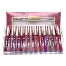 Load image into Gallery viewer, Fana 12 Pcs Non-Stick Cup Matte Colorful Fruity Lip Gloss Lipstick Set Gift Box