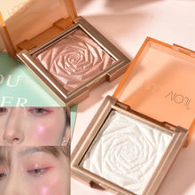 Load image into Gallery viewer, Single-Color Rose Gold Highlighter 4colors Bronzer Contouring Sliky Smooth Texture Brighting Cheekbones Natural Facial Makeup