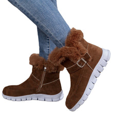 Load image into Gallery viewer, Elecsop Snow Boots for Women, Comfortable Non-Slip Pink Winter Boots for Women, Fashion Suede Snow Boots with Side Zip
