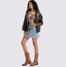 Load image into Gallery viewer, Elecsop Cowboy Boots for Women, Western Cowgirl Boots with Classic Embroidery, Mid-Calf Square Toe womens cowboy boots, Fashion, Brown
