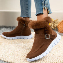 Load image into Gallery viewer, Elecsop Snow Boots for Women, Comfortable Non-Slip Pink Winter Boots for Women, Fashion Suede Snow Boots with Side Zip

