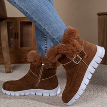 Load image into Gallery viewer, Elecsop Snow Boots for Women, Comfortable Non-Slip Pink Winter Boots for Women, Fashion Suede Snow Boots with Side Zip
