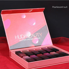 Load image into Gallery viewer, 12 Bullet Lipstick Set Matte Pearlescent Velvet Foggy Long-Lasting Color Non-Stick Cup Waterproof Moisturizing Fine Lip Makeup
