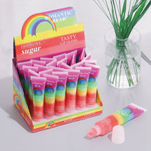 Load image into Gallery viewer, 6/24pcs Rainbows Natural Kids Baby Girls Lips Balm Care Bulk jelly sugar lip balm delicious lipstick shiny Lip tint Wholesale
