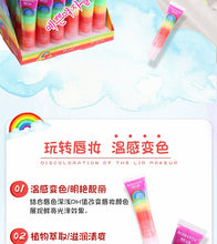 Load image into Gallery viewer, 6/24pcs Rainbows Natural Kids Baby Girls Lips Balm Care Bulk jelly sugar lip balm delicious lipstick shiny Lip tint Wholesale
