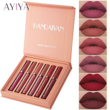 Load image into Gallery viewer, 6 Colors Matte Lip Gloss Ultra Velvet Matte Sexy Liquid Lipstick Waterproof Long Lasting Moisturizing Lip Stick Girls Lip
