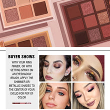 Load image into Gallery viewer, 9Colors Eyeshadow Palette Metallic Shimmer Matte Rich Colors Personality Glamour Daily Night Party Lady Eye Eyelid Beauty Makeup
