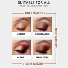 Load image into Gallery viewer, 9Colors Eyeshadow Palette Metallic Shimmer Matte Rich Colors Personality Glamour Daily Night Party Lady Eye Eyelid Beauty Makeup
