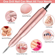 Load image into Gallery viewer, Electric Nail Drill Machine 20000 RPM Manicure Machine Set USB Charging Mill Cutter for Manicure Nail File Pedicure Tools
