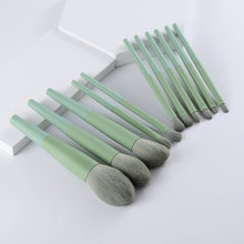Load image into Gallery viewer, FLD 11/8pcs Natural Hair Green Makeup Brushes Foundation Powder Eyeshadow Eyebrow Brush Set Cosmetic Tool Profesional Maquillaje
