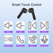 Load image into Gallery viewer, KLUZOY Bluetooth Headphones Smart Touch Earphone Wireless Stereo Headset with Charging Case Microphone TWS Earbuds Handsfree

