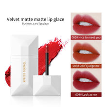 Load image into Gallery viewer, VIBIEY Business Card Lip Glaze Velvet Matte Long Lasting Makeup 6 Colors Velvet Matte Long Lasting Waterproof Lipstick Sexy Matt
